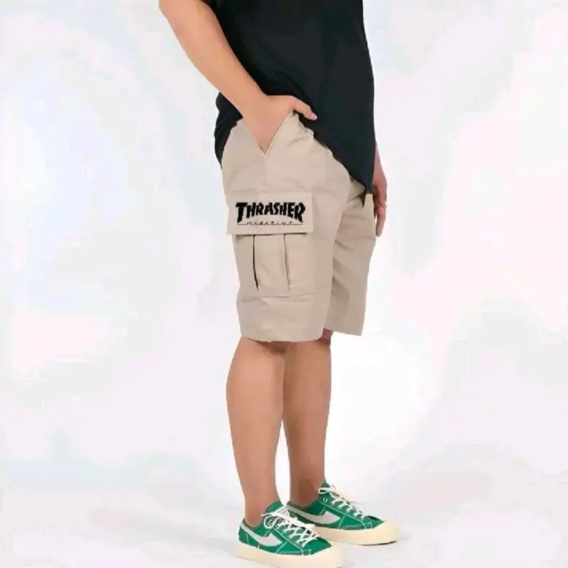 [COD] Celana Cargo Pria Karet Melar Tebal Katun 4