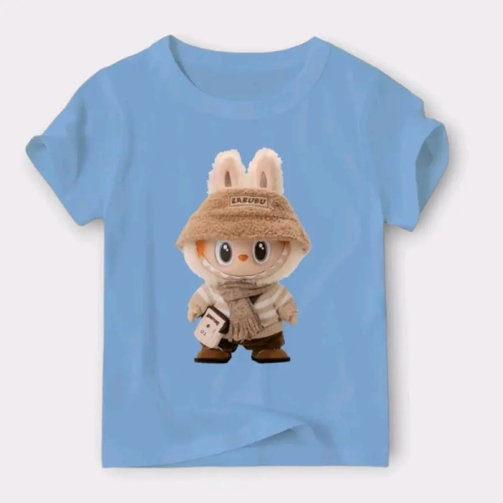 baju distro anak laki laki/perempuan  labubu size 1-8 tahun bahan katun kombet 30s Kaos Anak Viral Fashion