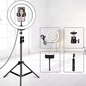 Paket Komplit Murah Ringlight 26CM+TRIPOD 2.1 Meter Make Up Vlog Lampu Ringlight
