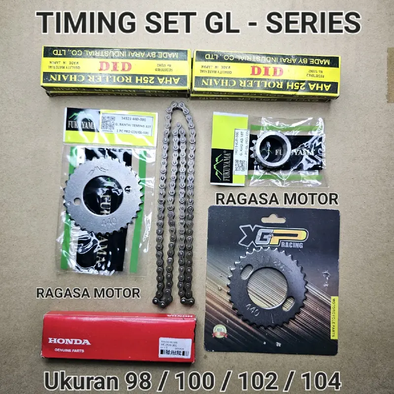 Rantai Kamprat Keteng Gl Series DID 25H 98 100 102 104 Gigi Timing Atas Bawah PNP TIGER CB GL MEGAPRO 0
