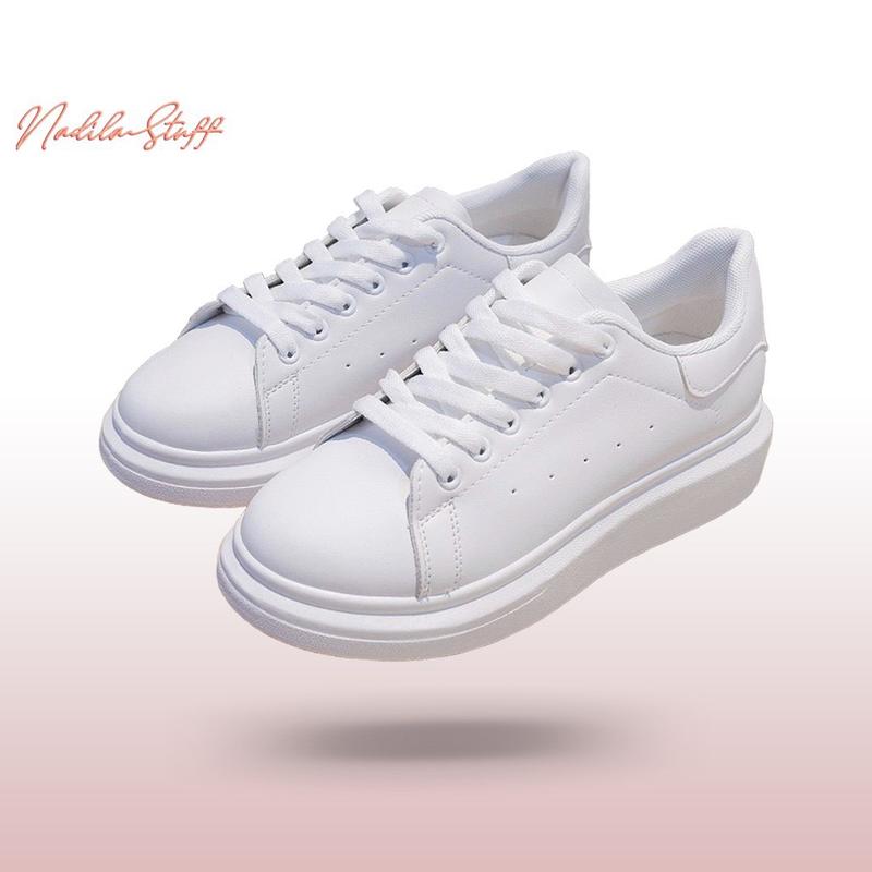 HMM Shoes “FREE BOX PREMIUM NS” Leather Sneakers Sepatu Wanita Asli I…