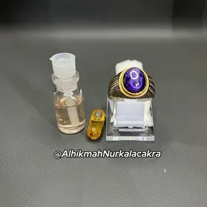 Cincin Batu akik ungu ring titanium Bisa COD