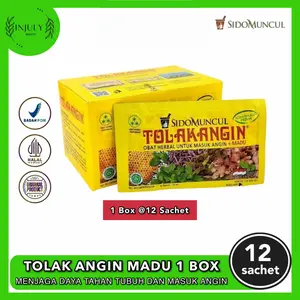 Tolak Angin Cair Madu 1 Box isi 12 Sachet - Untuk Masuk Angin dan Bantu Jaga Daya Tahan Tubuh