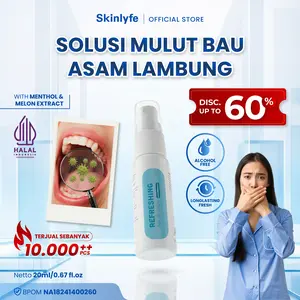 Skinlyfe Pengharum Mulut Pewangi Mulut Semprotan Mulut Untuk Bau Nafas Mulut Wangi Mouthwash Total Care Gusi Menthol Penyegar Kumur