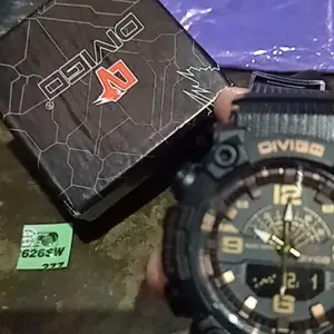 Jam Tangan Pria Divigo Analog Sport D-25 Strab Rubber Water Resis Watches Waterproof Hiasan Elegan
