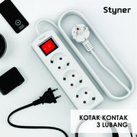 Gambar Kotak Kontak Portable Styner (+Switch) 3 Meter 3/4/5 Lubang - 4 Lubang dari 56 Mart Official Kota Surabaya 2 Tokopedia