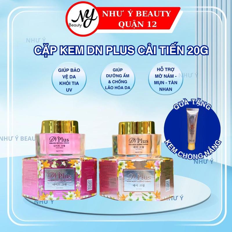 COMBO KEM DN PLUS NGÀY ĐÊM CẢI TIẾN Có Niacinamide Hỗ Trợ chăm sóc da mụn, nám TẶNG KEM CHỐNG NẮNG DEMEJINE Skincare