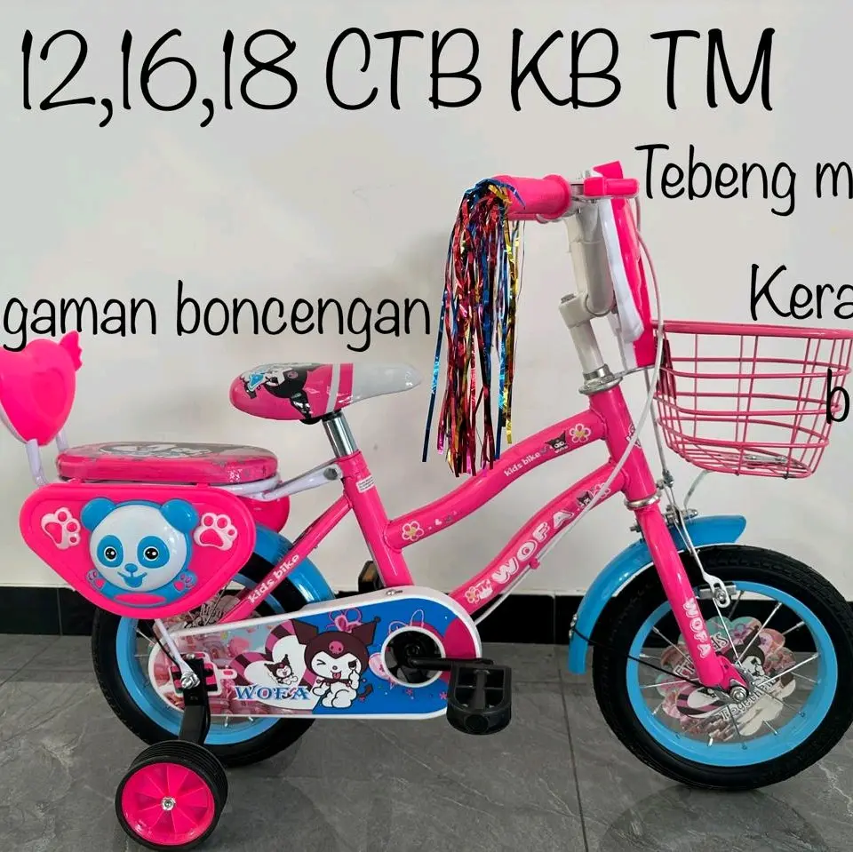 spd ukuran 12.16.18 mini wofa tebeng musik dan tanpa musik hello kitty dan kuromi