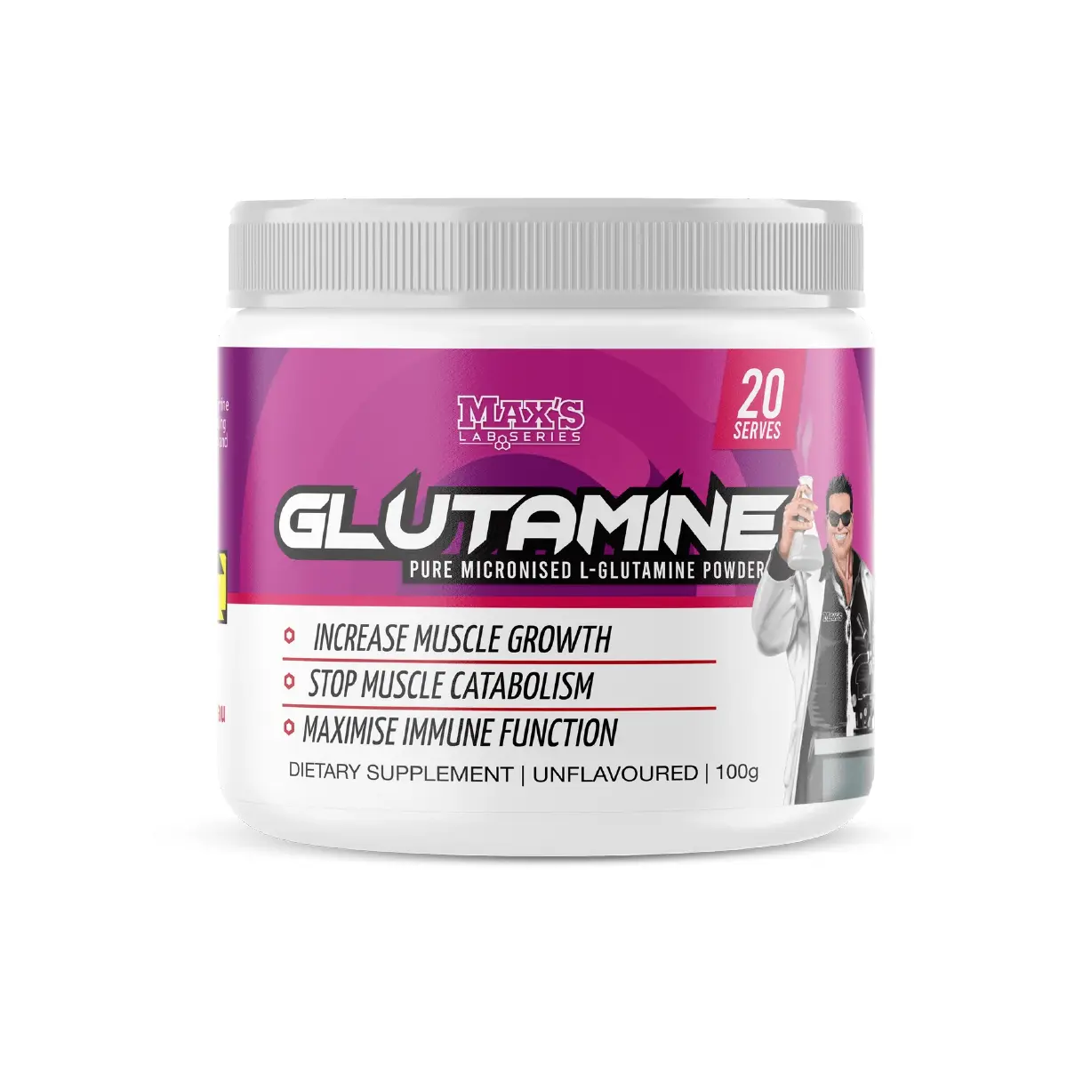 Maxs Lab Series Glutamine Unflavoured Powder 100g