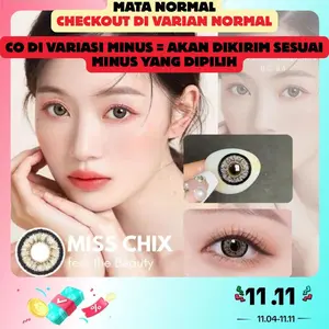 Jual Softlens - MISSCHIX Maki ( MAQIU ) Normal s/d Minus -10,00 Abu-Abu Box Eye Contact Lens Brown Coklat Gray Lensa Soflen softlens grey