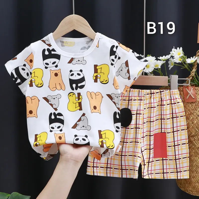 SETELAN BAJU BAYI LENGAN PENDEK Bayi Balita Katun Parsel Perempuan 1