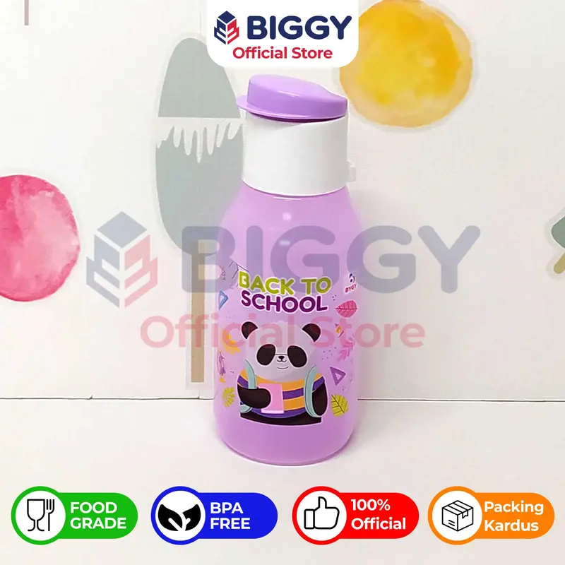 Botol Air Elixir 350ml / Botol Minum Flip Top Plastik Souvenir Ulang Tahun - BYGY 3