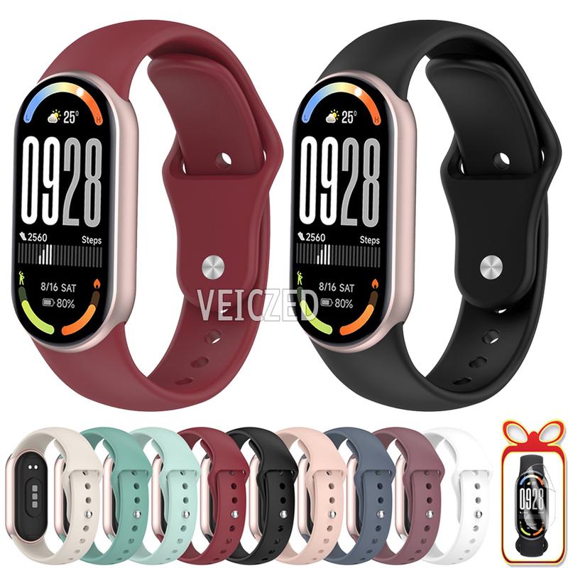 Phụ Kiện Dây Đeo Thể Thao Vòng Đeo Tay Silicon Tương Thích Với Xiaomi Smart Band 10 9 8 Mi Band 10 Ceramic Edition