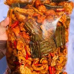 SEBLAK CAMPUR - SEBLAK MIX 500gr ANEKA KRUPUK SEBLAK BETON/SEBLAK ASBES/SEBLAK SISIR/SEBLAK KERUPUK RAFAEL - Renyah Snacks Cemilan Pedas Krupuk