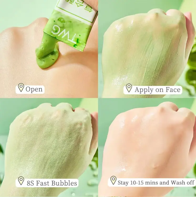 TWG Complex Sour Avocado Bubble Facial Mask - Masker Wajah dengan Busa Ekstrak Alpukat 7