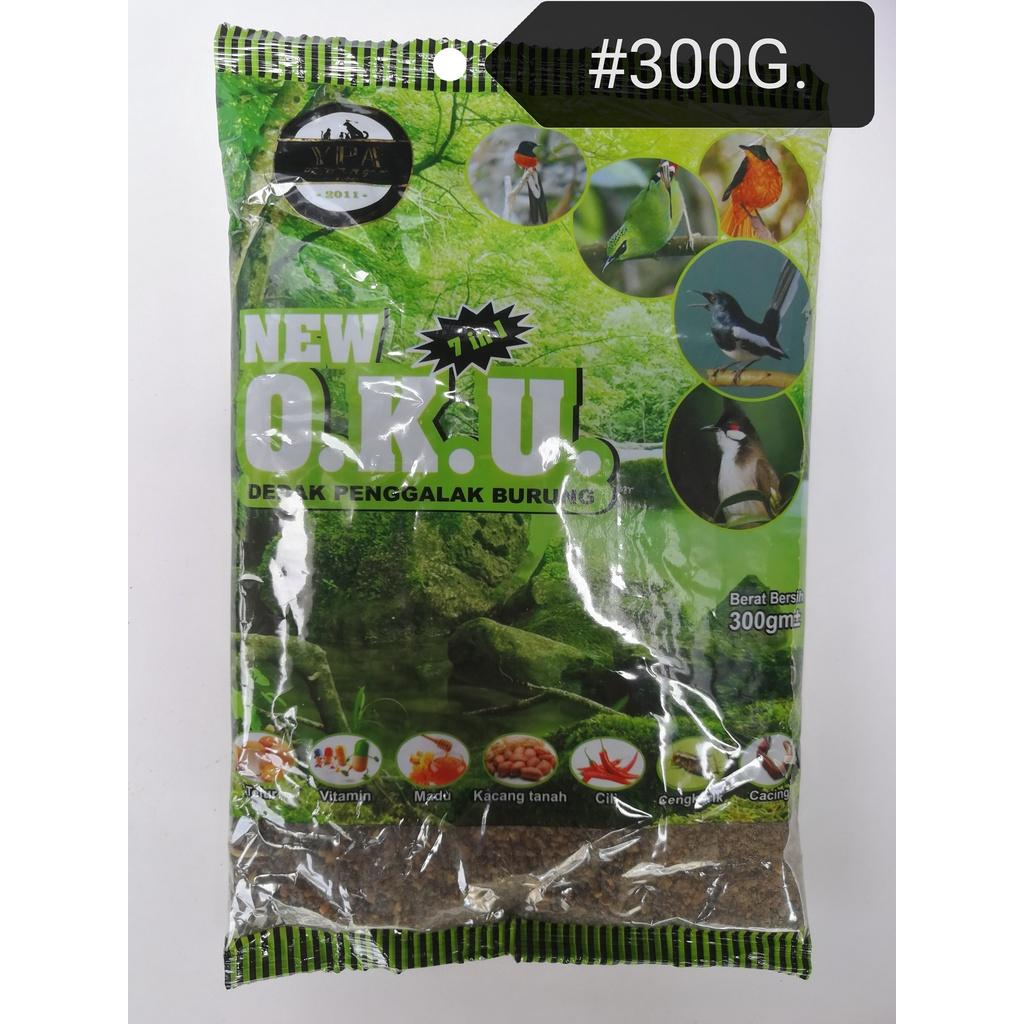 Original Premium Gold New OKU 7 in 1 Bird Food Feed 300gram Makanan Burung