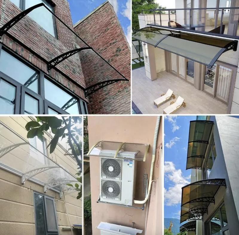 Product Introduction of Canopy Roofing with Frame Outdoor Balcony Awning Canopy with Bracket Door Window Eaves Awning Holder Anti-UV Outdoor awning 10