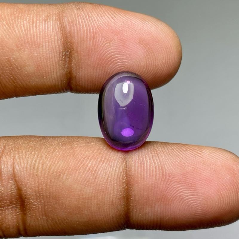 Natural Amethyst Batu Kecubung Ungu cabochon Dim 16x11.5x6.5 1
