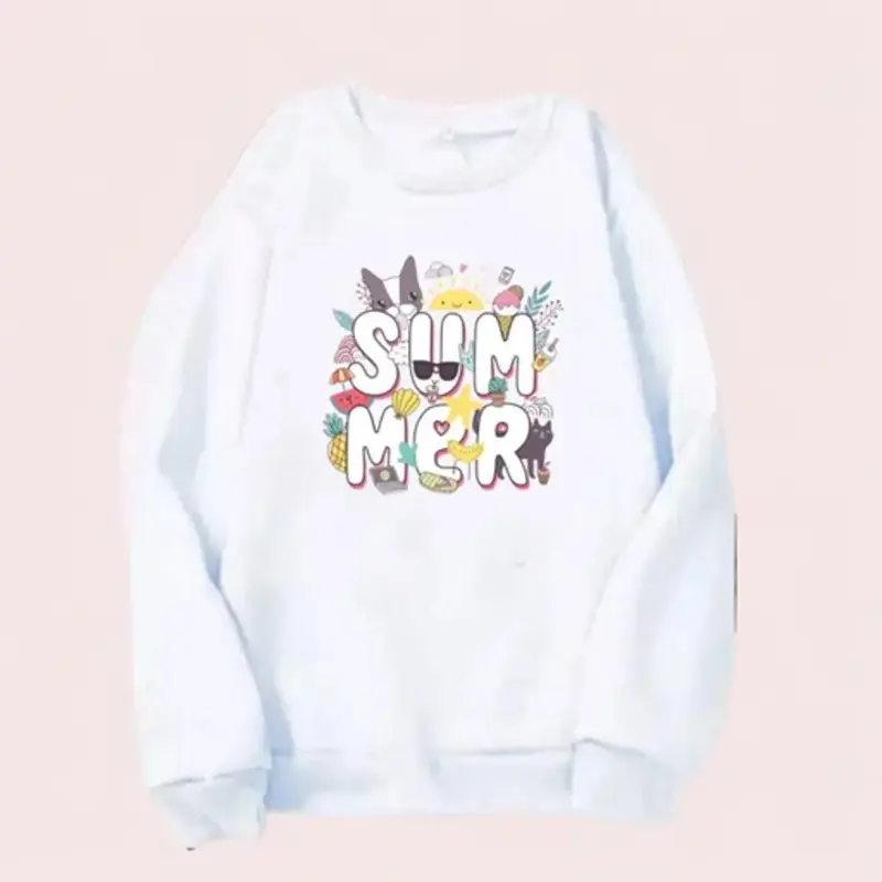 Baju Atasan Anak Remaja Perempuan Lengan Panjang Kaos Sweater Fashion 3