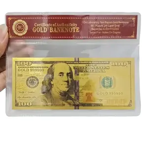 Uang Gold Foil 100 Plus Fodder dan Sertifikat - Koleksi Antik