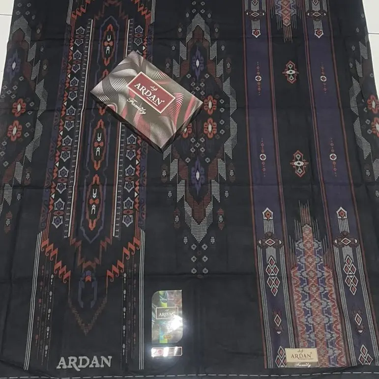 Sarung Ardan Family Gold Quality Terbaru untuk Pria Muslim Dewasa - Hitam printing 4
