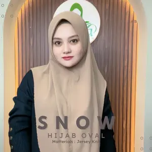 Kerudung Oval Snow Ped Malay Jilbab Instan Terbaru Bahan Jersey knit Premium High Quality By zain Collection