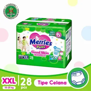 Popok Bayi Merries Good Skin Ukuran Jumbo M50/L44/XXL28/XL38 dengan Teknologi Jepang - Ruam, Katun