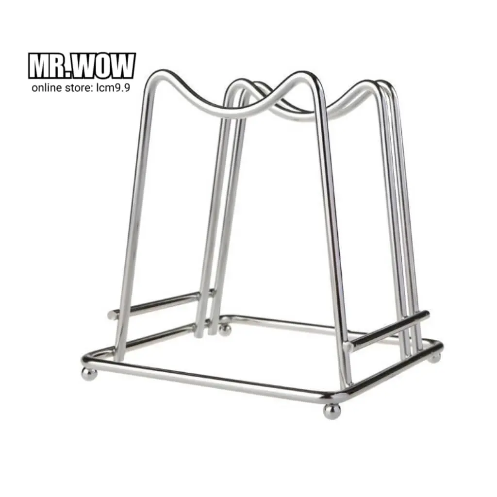 Stainless Steel Cutting Board Holder/ Chopping Board Frame / Square Double Compartment Cutting Board Rack