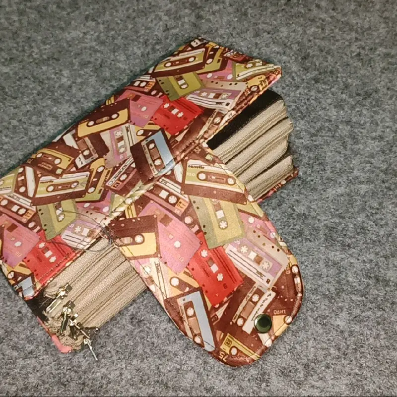 Wallet Organizer / Dompet Disiplin Keuangan Motif Polos Kartu Panjang Multifungsi Resletinh Kotak 7