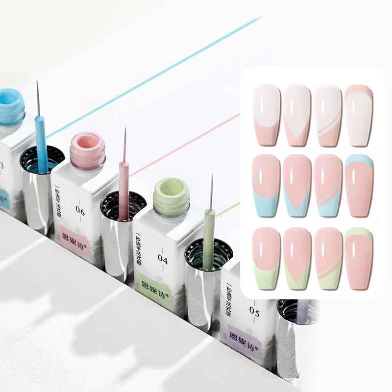 Gel Sơn Móng Tay Kiểu Pháp, 12ml, Hàng Mới Về 2025, Vẽ Chân Phẳng, Thích Hợp Để Vẽ Tranh, Cửa Hàng Làm Móng Nghệ Thuật, Gel Làm Móng Nghệ Thuật Đặc Biệt, Cần Có Đèn Làm Móng UV Để Khô