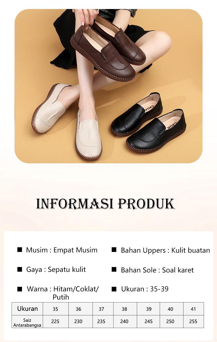 CXGK  Flatshoes - Sepatu Datar Wanita Hitam untuk Kerja (Office Lady) & Gaya Harian | Desain Korea Berkelas