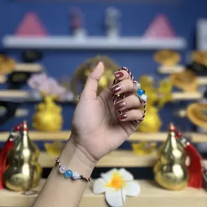 CAKRA RATU - Gelang Tridatu Zodiak Cancer Dengan Batu Moonstone, Aquamarine,Zircon