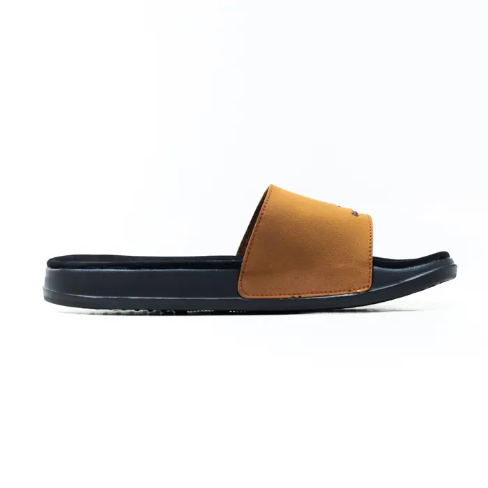 SIDSNEAKS 39-43 Sandal Slide Pria - Sidslide Kaze - Brown Black Shoes Sendal 5
