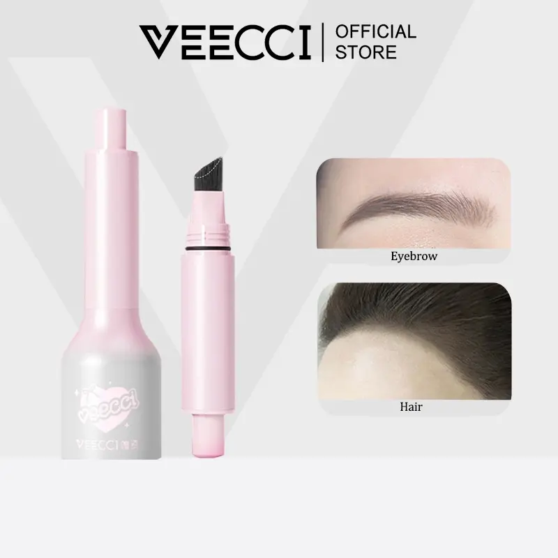 VEECCI 2-in-1 Eyebrow Pencil：Waterproof, Natural, Perfect for Eyebrows and Hairline - Simple & Effective, Brings Natural Charm to Eyebrows and Hairline