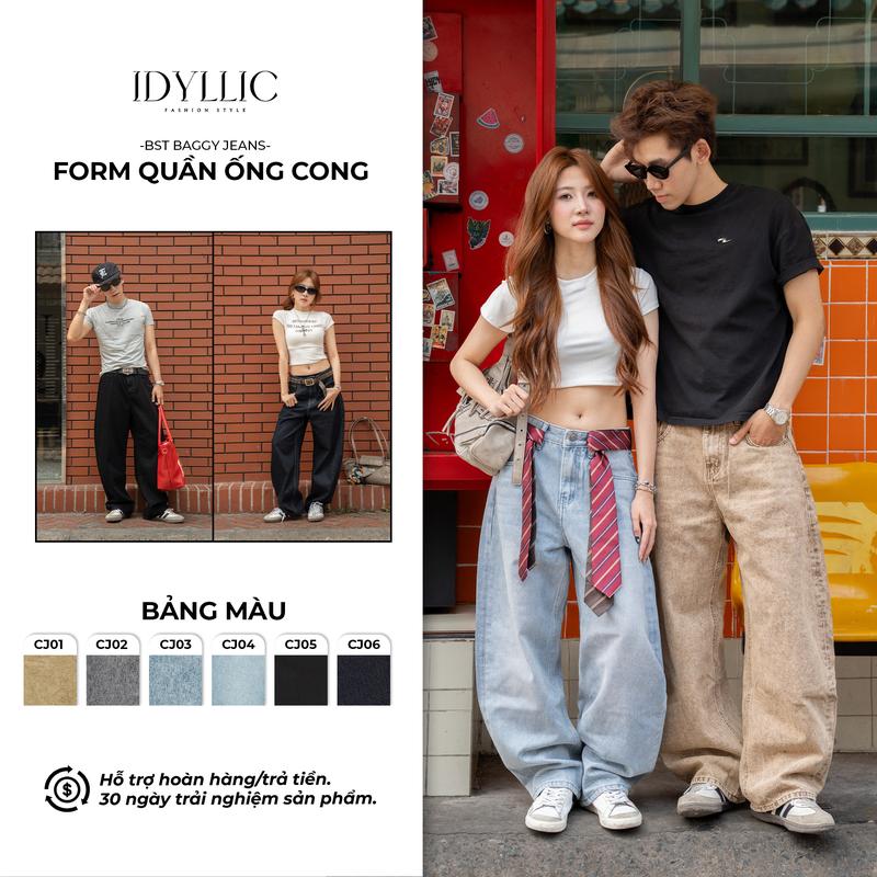 Quần jean ống cong, rộng thời trang màu hot trend I-CJ01, I-CJ02, I-CJ03, I-CJ04, I-CJ05, I-CJ06 cotton dày dặn Menswear Cotton Pants - Chất Rin Cotton Thoáng Mát
