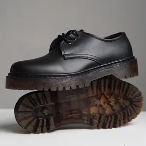 Sepatu Boots Kulit Pria Oxwalker PAUL Hitam Shoes Black Pantofel