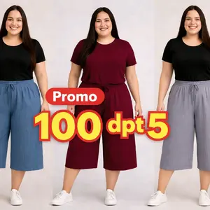 PAKET HEMAT 100RB DAPAT 5 PCS KULOT HORNET PREMIUM 7/8 Celana Wanita Tebal