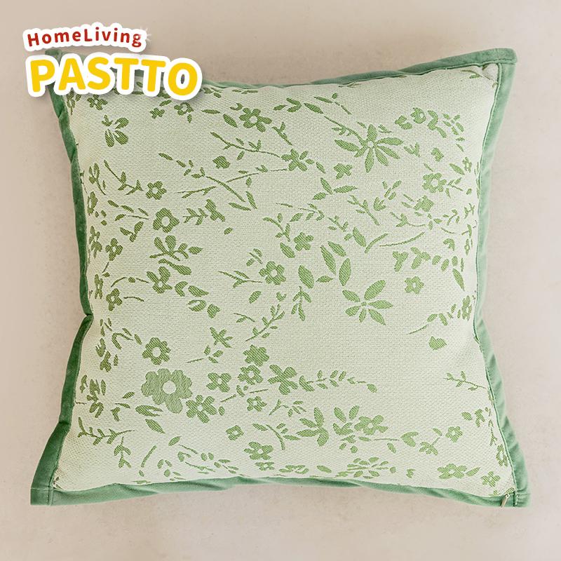 Product Introduction of 45x45 Green Pillow Cushion Cover Nordic Style Square Jacquard Throw Pillow Case Suitable for Decoration Home Living Room Sofa Bed 45x45cm 33