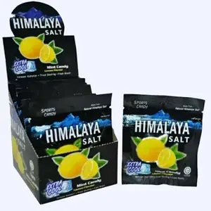 Permen Himalaya Salt Rasa Lemon Mint Candy Sachet & Box Pink Food Snacks Makanan Bag Bag Toples Instan Jeli Gummy 15 Gram Pelega Tenggorokan