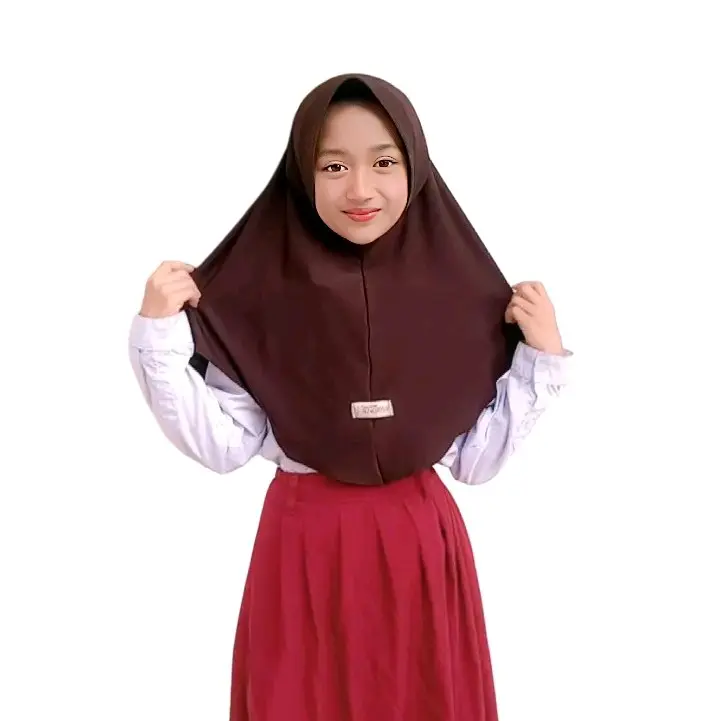 Hijab Bergo SD Anak sekolah kerudung hamidah Instan pinguin Geblus polos 6