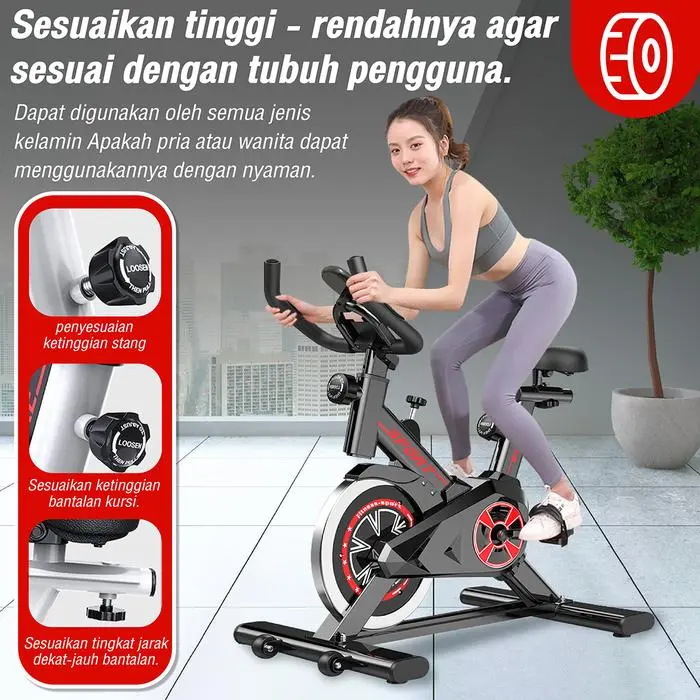 BARU - BGSPORT SEPEDA STATIS SPIN BIKE CARDIO ALAT OLAHRAGA FITNESS EXERCISES KAKI OTOT GYM MESIN KEBUGARAN SEPEDA  GYM