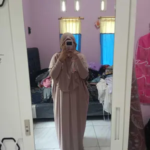 Zazaa Label - Haniya Jersey Abaya Set Hijab Muslim Polos Model Batwing Busui Dewasa