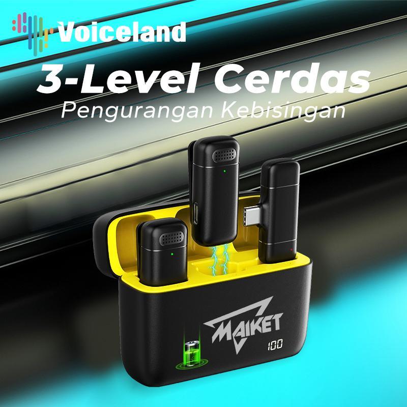 Product Introduction of Mikrofon Nirkabel Lavalier Dual Nirkabel Mic Bluetooth Mic Portable Mic Clip Pada 2 Mic LED Digital Dengan Case Pengisian Ulang Untuk Merekam Live Vlog Plug & Play Reduction Video Pendek Youtuber Tiktok Microphone-K5 0