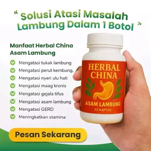 PROMO HERBAL CHINA ASAM LAMBUNG MAAG AKUT BAU MULUT KAPSUL HALAL BPOM