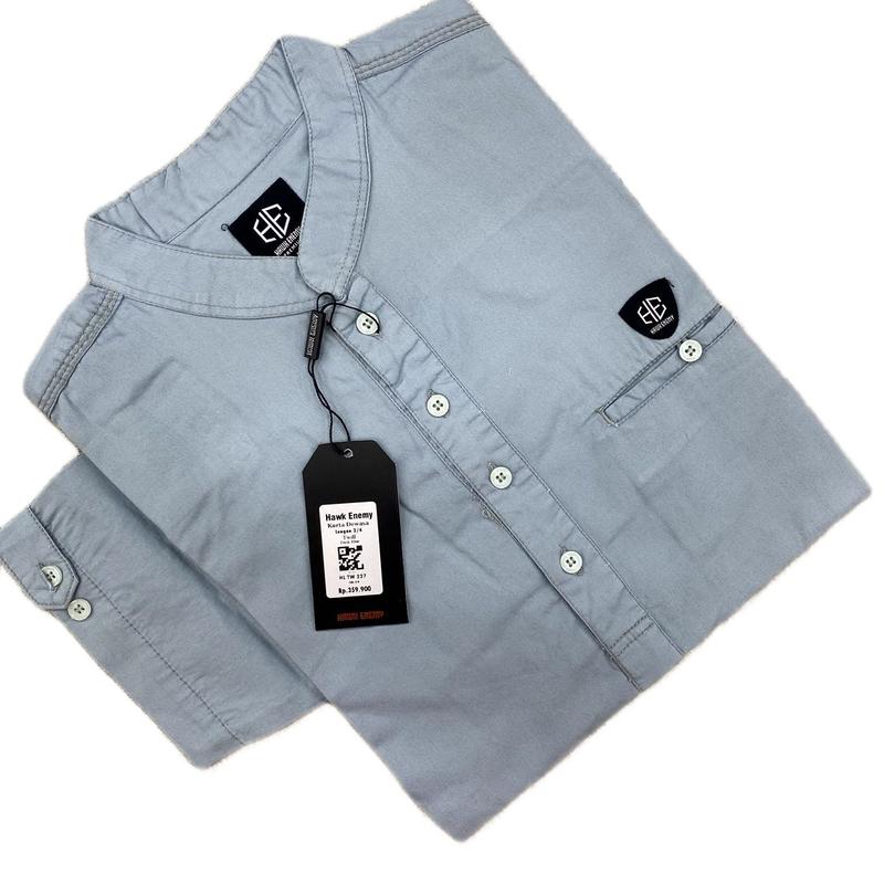 Kurta Hawk Enemy Lengan 3/4 Bahan Cotton Twill - Koko Muslim, Baju Muslim Pria Nyaman Lembut Katun 5