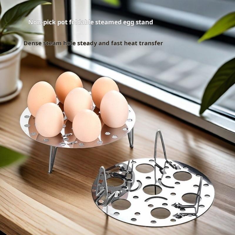 Giá Hấp Có Thể Gập Lại Bằng Thép Không Gỉ, Để Sử Dụng Tại Nhà, Thích Hợp Cho Trứng, Cơm, Rau Củ, Bánh Bao Và Khay Hấp, Các Vật Dụng Nhà Bếp Thiết Yếu 1