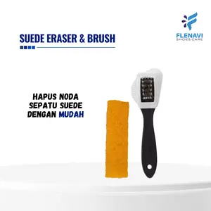 FLENAVI - Paket Sikat Suede dan Eraser Penghapus Suede Sepatu Shoe Brush Cleaner Pembersih Suede