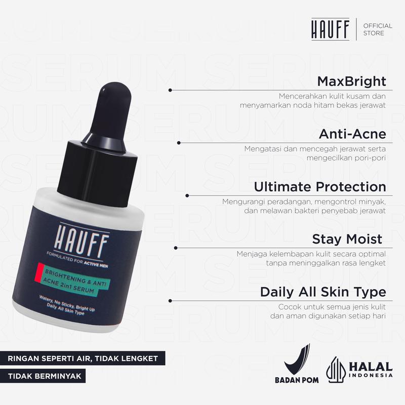 HAUFF SOAP OIL & ACNE COMPLETE PACKAGE | Paket Lengkap Skincare Pria | Anti Jerawat | Mengangkat Kotoran & Minyak Berlebih | Menghilangkan Komedo | Mencerahkan Wajah Kusam | Charcoal, Niacinamide, Alpha Arbutin, Acid Complex, 10-Fruit Extract Complex 3