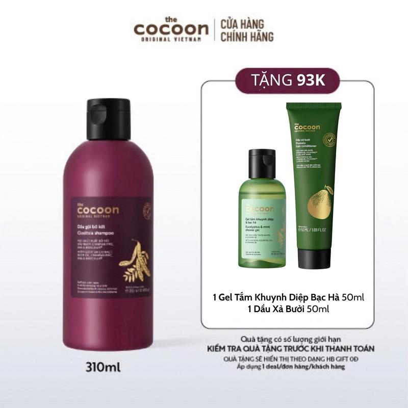 Dầu gội bồ kết Cocoon sạch gàu, giảm ngứa, hỗ trợ cân bằng hệ vi sinh 310ml