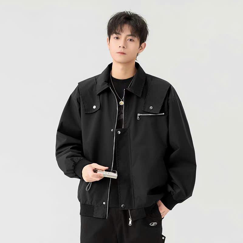 Áo khoác dù nam cổ sơ mi hai lớp vải dù cán dày dặn chống gió BẢO ĐĂNG Menswear Jacket